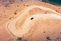 Car on the sand road at Fjord Khor Najd in Oman