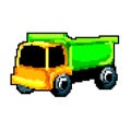 car sand toy game pixel art vector illustration