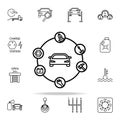 car searching problem icon. Cars service and repair parts icons universal set for web and mobile Royalty Free Stock Photo