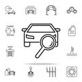 car searching problem icon. Cars service and repair parts icons universal set for web and mobile