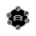 car searching problem icon. Element of Cars service and repair parts for mobile concept and web apps icon. Glyph, flat line icon