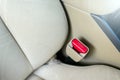 Car seat belt safety sytem inside Royalty Free Stock Photo