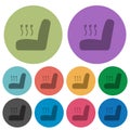 Car seat heating color darker flat icons