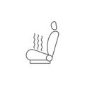 Car Seat Heating vector icon symbol isolated on white background