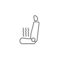 Car Seat Heating vector icon symbol isolated on white background