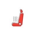 Car Seat Heating vector icon symbol isolated on white background