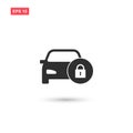 Car security vihicle lock vector icon isolated