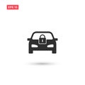 Car security vihicle lock vector icon isolated Royalty Free Stock Photo