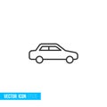 Car sedan linear icon editable pixel perfect. Sign of auto, automobile