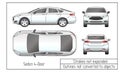 Car sedan and suv drawing outlines not converted to objects Royalty Free Stock Photo