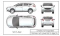 Car sedan and suv drawing outlines not converted to objects Royalty Free Stock Photo