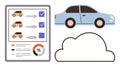 Digital Car Selection Process via Cloud-Based Systems with Analytics for Decision Making Royalty Free Stock Photo