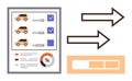Car Selection Checklist with Progress and Directional Arrows for Decision Making Royalty Free Stock Photo