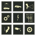 Car serice icons set Royalty Free Stock Photo