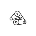 Car serpentine belt line icon Royalty Free Stock Photo