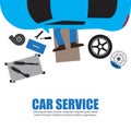 Car service,Auto mechanic,Car Mechanic Repairing Under Automobil Royalty Free Stock Photo