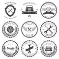 Car service Auto parts and tools Icons