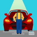 Car Service. Car Repairs and Diagnostics. Auto Maintenance Royalty Free Stock Photo