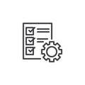 Car service check list outline icon