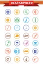 Car service concept icons,Colorful version