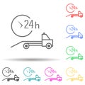 car service evacuator multi color style icon. Simple thin line, outline vector of cars service and repair parts icons for ui and Royalty Free Stock Photo