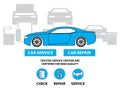 Car service,Flat designed banners for ui-ux design andweb design