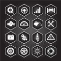 Car service icon Set , EPS10 Royalty Free Stock Photo