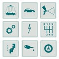 Car service icons set Royalty Free Stock Photo