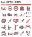 Car service icons set on white background for graphic and web design, Modern simple vector sign. Internet concept. Trendy symbol Royalty Free Stock Photo