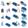 Car Service Isometric Set