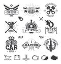 Car service Labels, Emblems and Logos