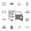 Car service list icon. Set of car repair icons. Signs of collection, simple icons for websites, web design, mobile app, info graph