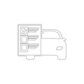 car service list outline icon. Elements of car repair illustration icon. Signs and symbols can be used for web, logo, mobile app,