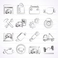 Car service maintenance icons