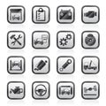 Car service maintenance icons