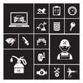car service maintenance icons. Vector illustration decorative design Royalty Free Stock Photo