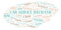 Car Service Mechanic word cloud