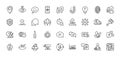 Car service, Megaphone and Swipe up line icons pack. For web app. Line icons. Vector