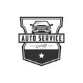 car service modification logo shield, best for car shop,garage, spare parts logo badge premium vector