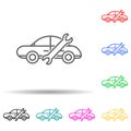 car service multi color style icon. Simple thin line, outline vector of cars service and repair parts icons for ui and ux, website Royalty Free Stock Photo