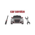 Car service. Car repair. Car electronics. Vector illustration. EPS 10 Royalty Free Stock Photo