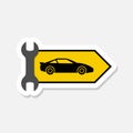 Car service sign sticker isolated. Auto mechanic service Royalty Free Stock Photo