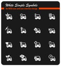 Car service simply icons Royalty Free Stock Photo