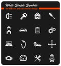 Car service simply icons Royalty Free Stock Photo