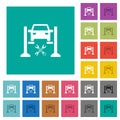 Car service square flat multi colored icons Royalty Free Stock Photo