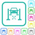Car service vivid colored flat icons