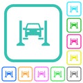Car service vivid colored flat icons
