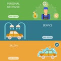 Car service and wash vector infographics Royalty Free Stock Photo