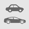 Car set vector icon. Old and modern vehicle.
