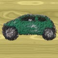Car sewing buttons image wood generated background
